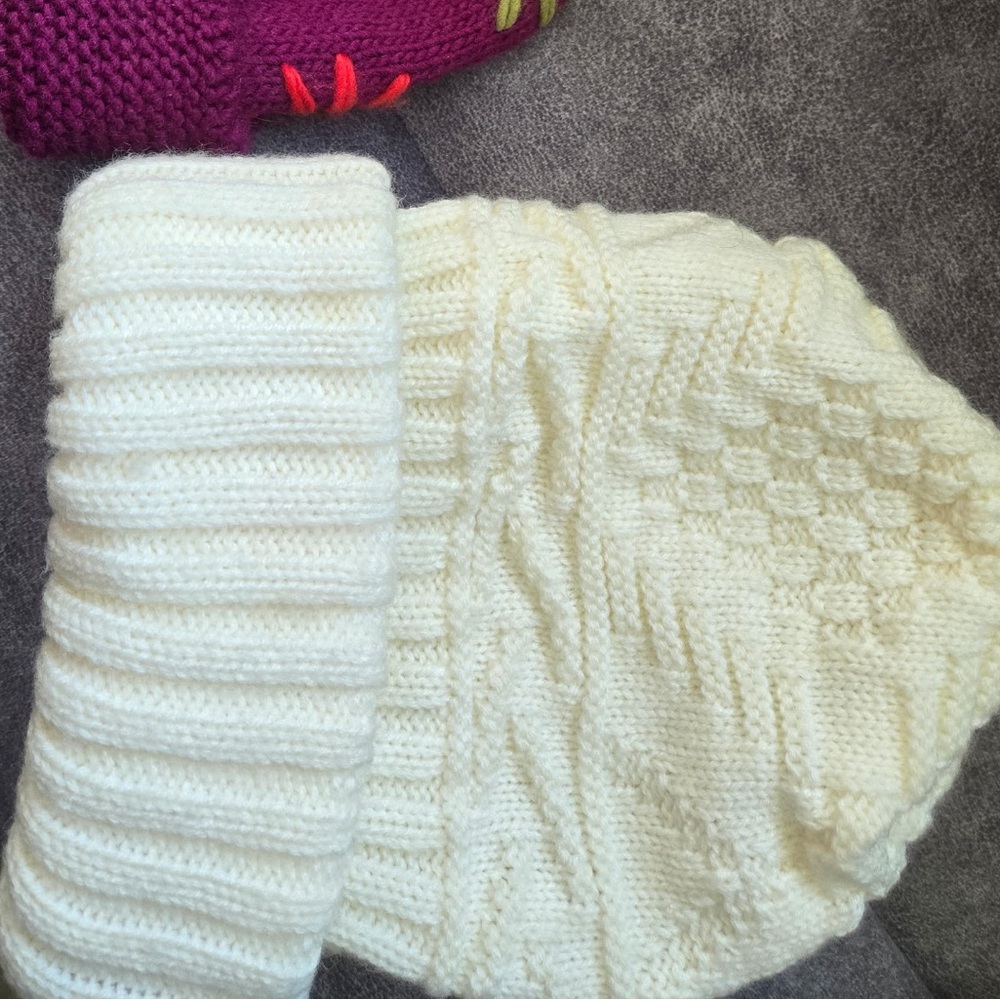 White Knit Beanie